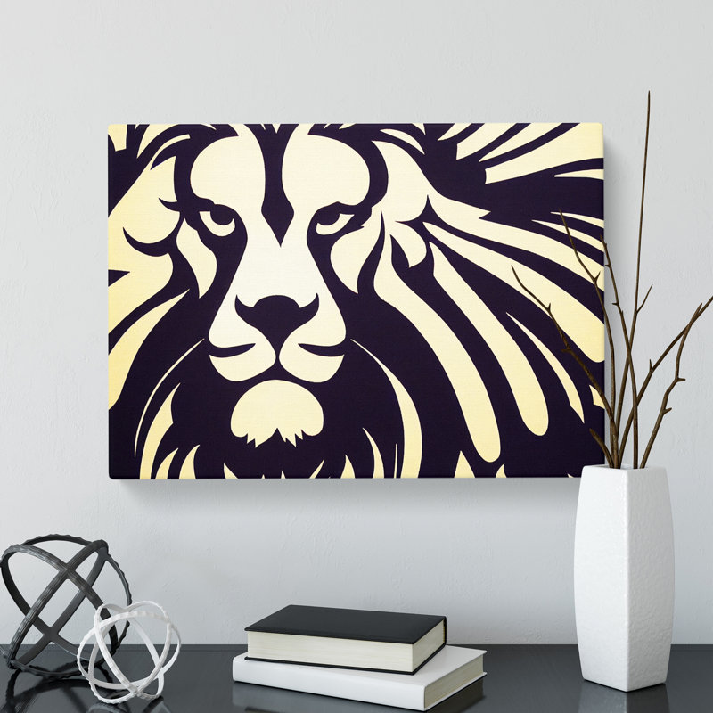 Lion Art Deco Vol.1 Abstract - Wrapped Canvas, 50cm H x 76cm W x 3cm D