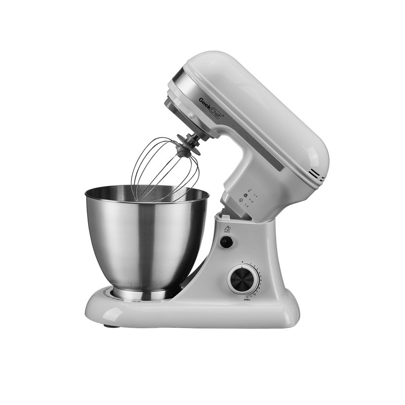 4.8QT  Electric Stand Mixer, 12 Speeds Tilt-head Food Mixer with Dough Hook, Rotary Knob for Home Kitchen Use, Whisk, Beater, Bow,gray