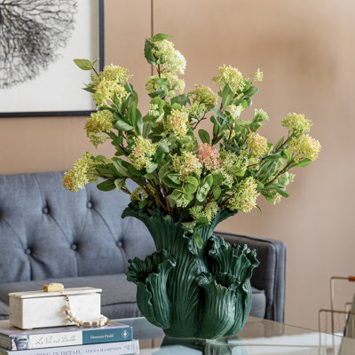 Vase floral - 13 po x 9,5 po x 15 po - vert