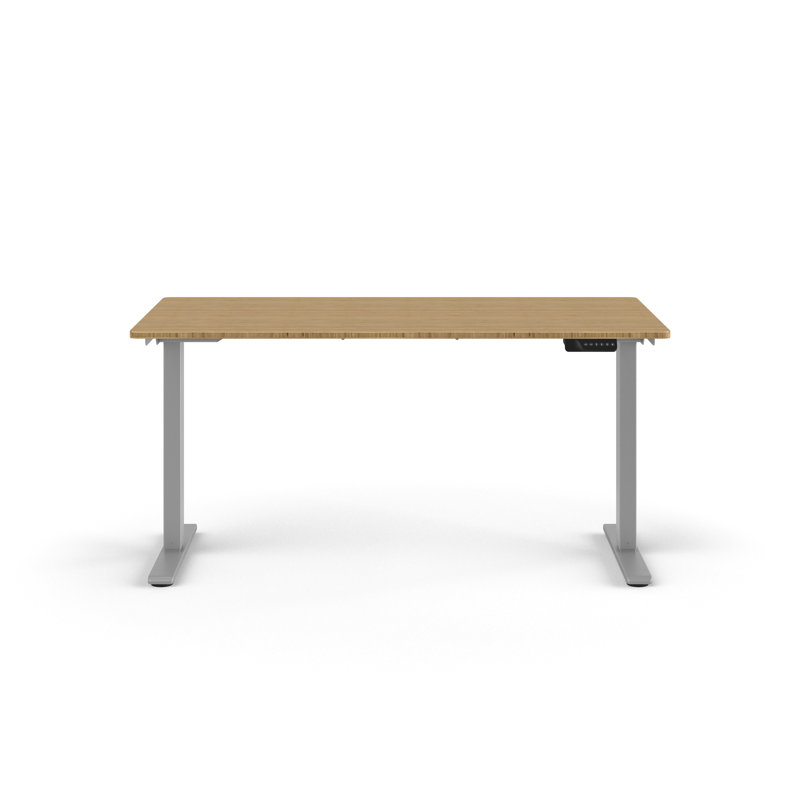 eFloat Go 2.0 Height Adjustable Standing Desk, 58"W x 29" D, Bamboo