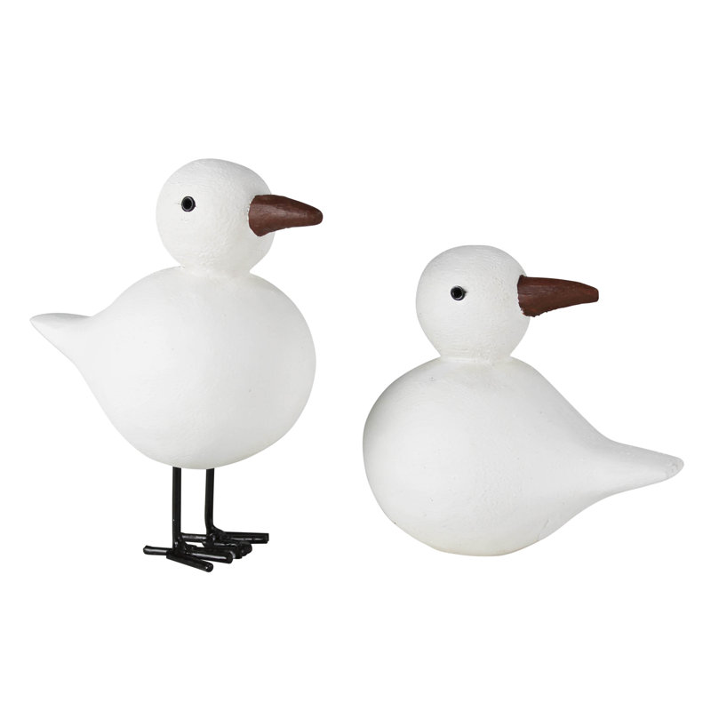 Ensemble de figurine de goéland en bois