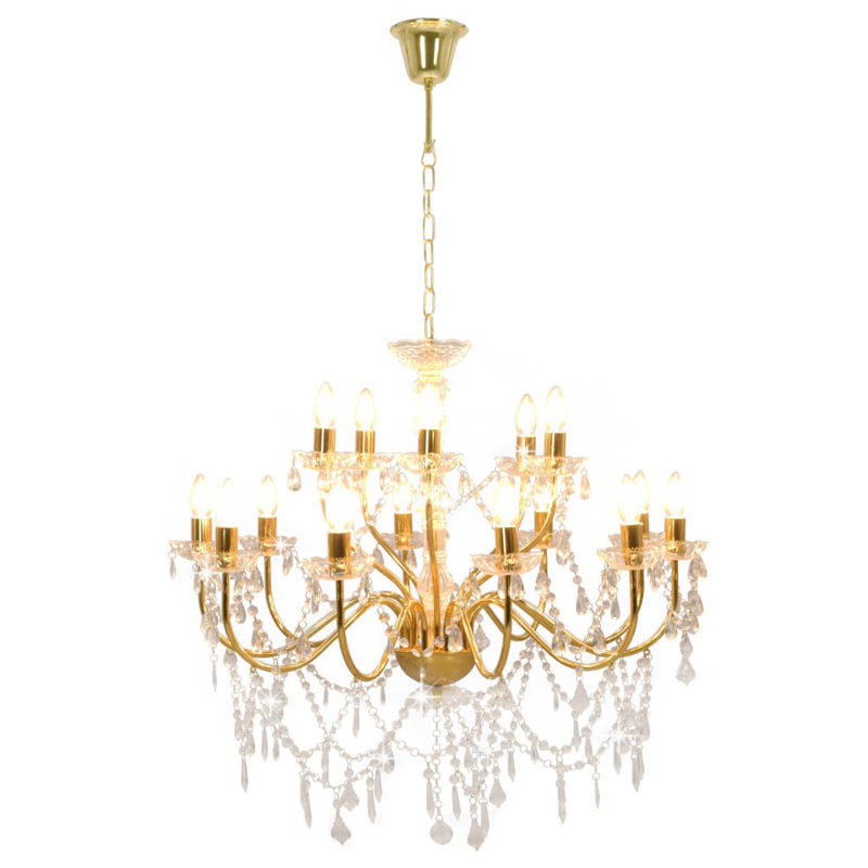 Cullins 15 - Light Candle Style Chandelier, Golden