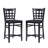 Arzella Fully Assembled Commercial Grade Black Solid Beech Wood Counter Stool (Set of 2)-1275339602