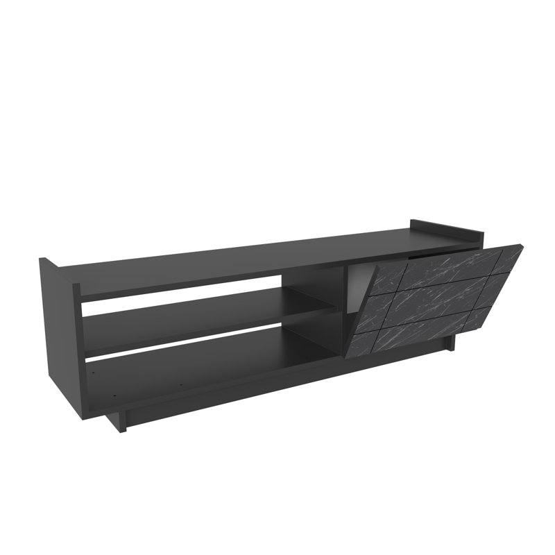 Valantina 55" TV Stand for TVs, Black/Bendire