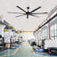 Ventilateur de plafond industriel 84 po à très grande hauteur 84 po avec télécommande et ventilateur de plafond à 6 vitesses CC sans lumière pour entrepôt / garage / atelier-1299263082-1316072112