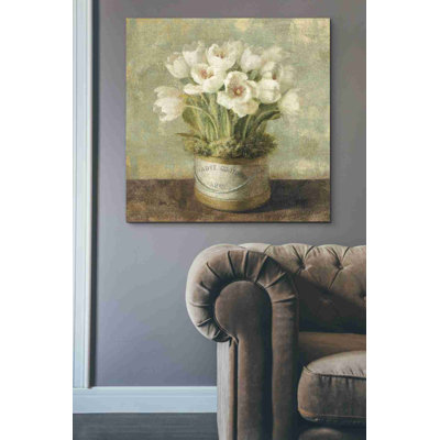 «Hatbox Tulips», impression sur toile tendue
