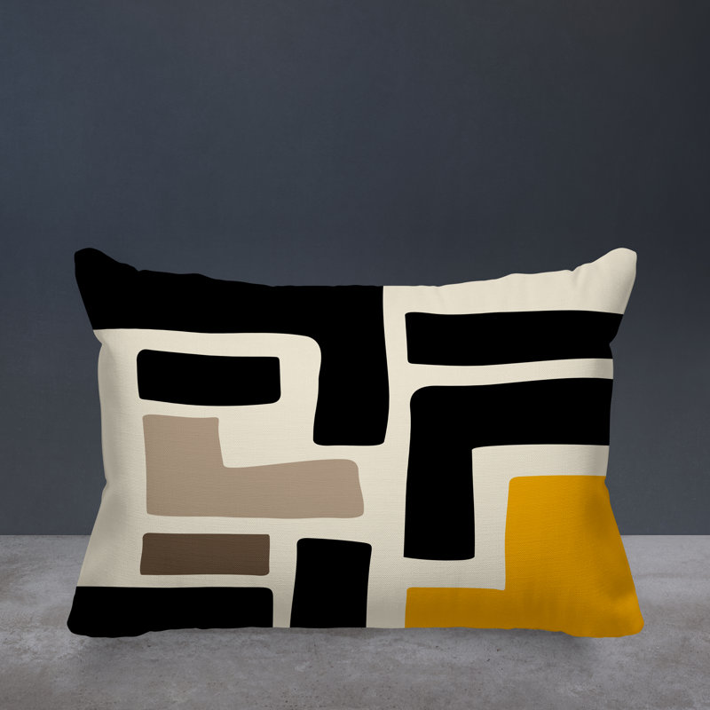 Briddie Reversible Throw Pillow, 14"H x 20"W, Yellow
