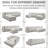 Balendin Beige U-shaped modular sofa, 2 Movable Ottomans, Linen Sectionals-2096238117