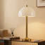 20" Glass Lampshade LED Table Lamp