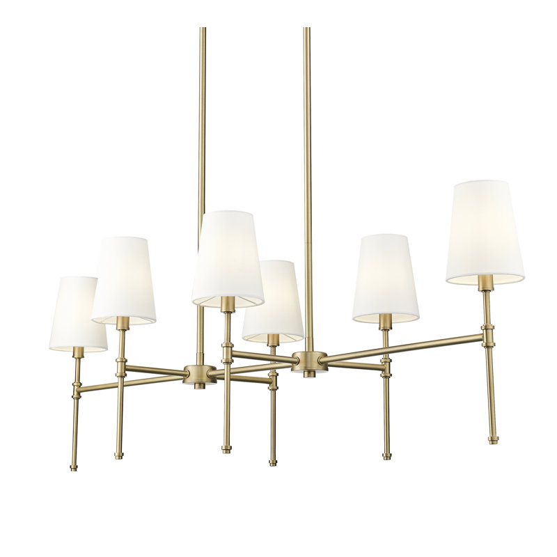 Heise 48" Wide 6-Light Chandelier -, Vintage Brass