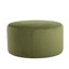 Repose-pieds rond en velours, vert olive-1315631519