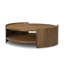 Damari Round Coffee Table-Medium Brown Limba