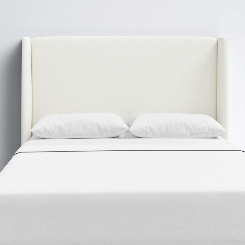 Wilburg Faine Headboard, Twin, Zuma White Textured Linen