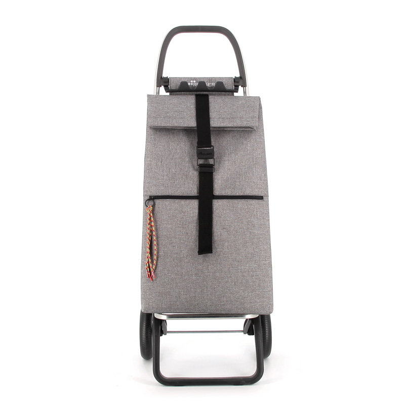 Shopping Trolley Rolser Big Tweed  2 Wheel Foldable, Gray