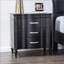Table de chevet 3 tiroirs Black Glam