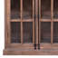 Armoire de 88 pouces de hauteur, 4 portes françaises à panneau de verre, moulures couronnées