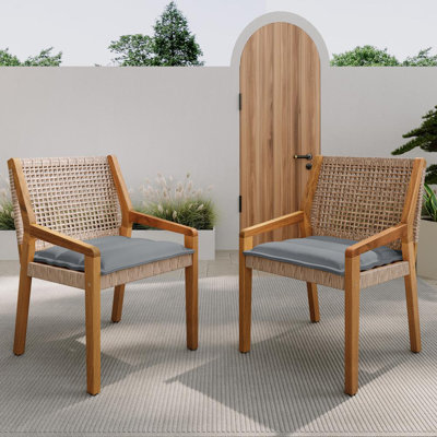 Ensemble de 2 chaises d'extérieur modernes
