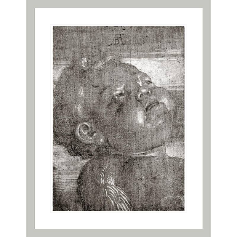 «Cherubim Crying» par Albrecht Dürer, impression giclée sur cadre, H 29,5 po x l 22,93 po