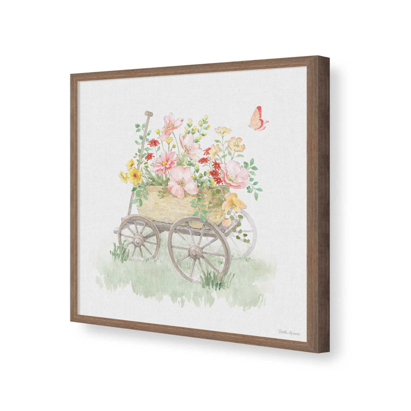 «Soft Meadow X» par Beth Grove, reproduction d'art, L 20 po x H 20 po, Brun, Impression encadrée