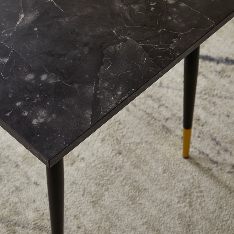 Winser Metal Base Dining Table, Black