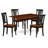 5 Piece Kitchen Table & Chairs Set Includes a Rectangle Dining Room Table with Dropleaf and 4 Dining Chairs, 36x54 Inch, Buttermilk & Cherry-626802711-630024022-618072146