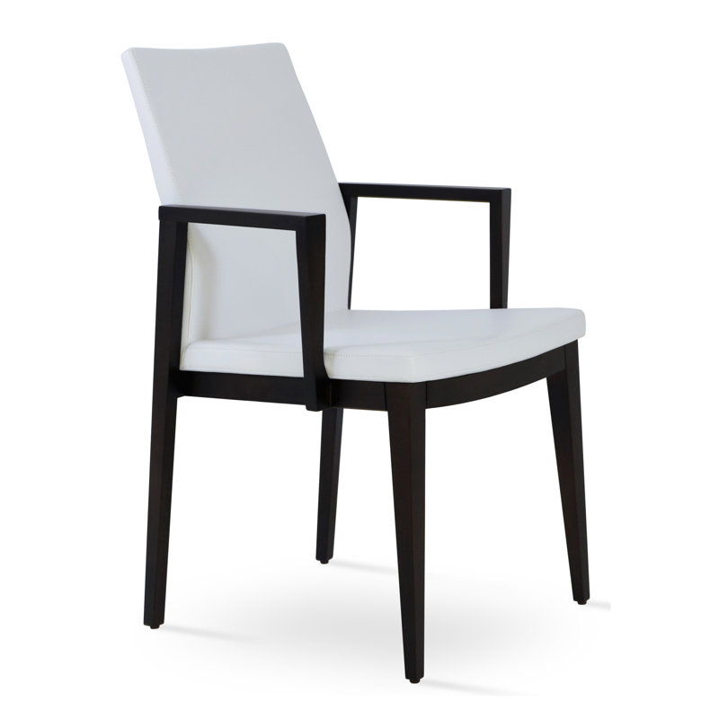 Pasha Wood Arm Chair, Wenge, White PPM