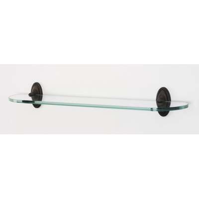 Classic Traditional Oval Glass Accent Shelf