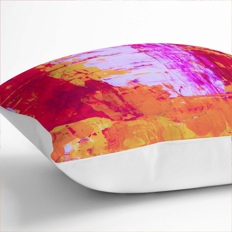 Abstract Square Throw Cushion, White, 55 x 55 cm