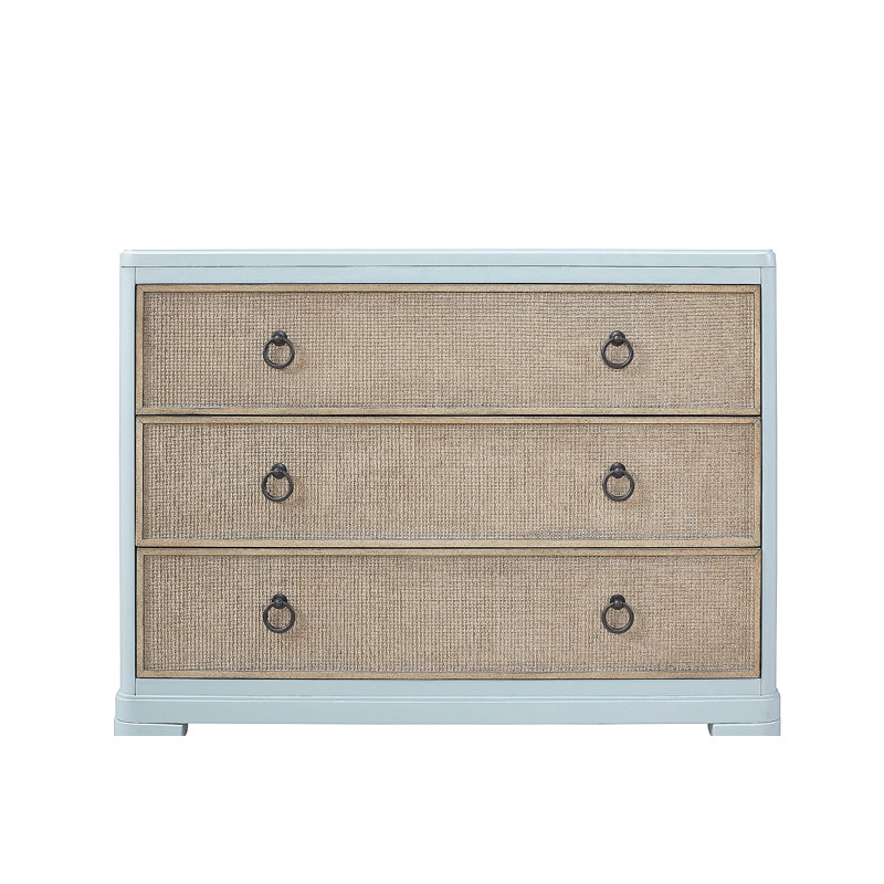 Commode 3 tiroirs avec façades en canne