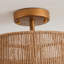 Plafonnier semi-encastré 3 lumières Coastal Jute