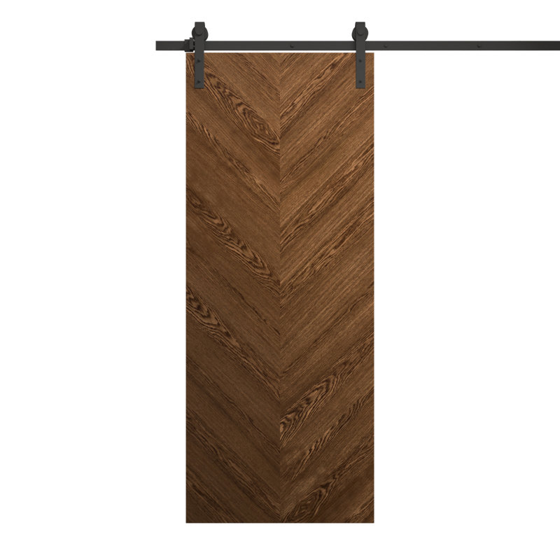 Porte de grange moderne | Ego 5005 | Ensemble de quincaillerie lourde pour rails | Portes intérieures solides, Chêne cognac