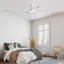 Siane 107CM 5 Blades Ceiling Fan with Remote Control and LED Lights