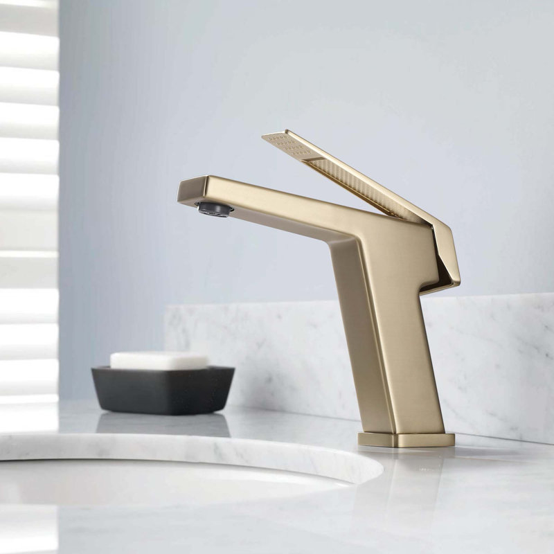 Single-handle Bathroom Faucet, Brushed Gold