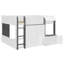 Lit mezzanine double avec maisonnette et rangement-1398486772