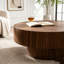 Table basse ronde en noyer