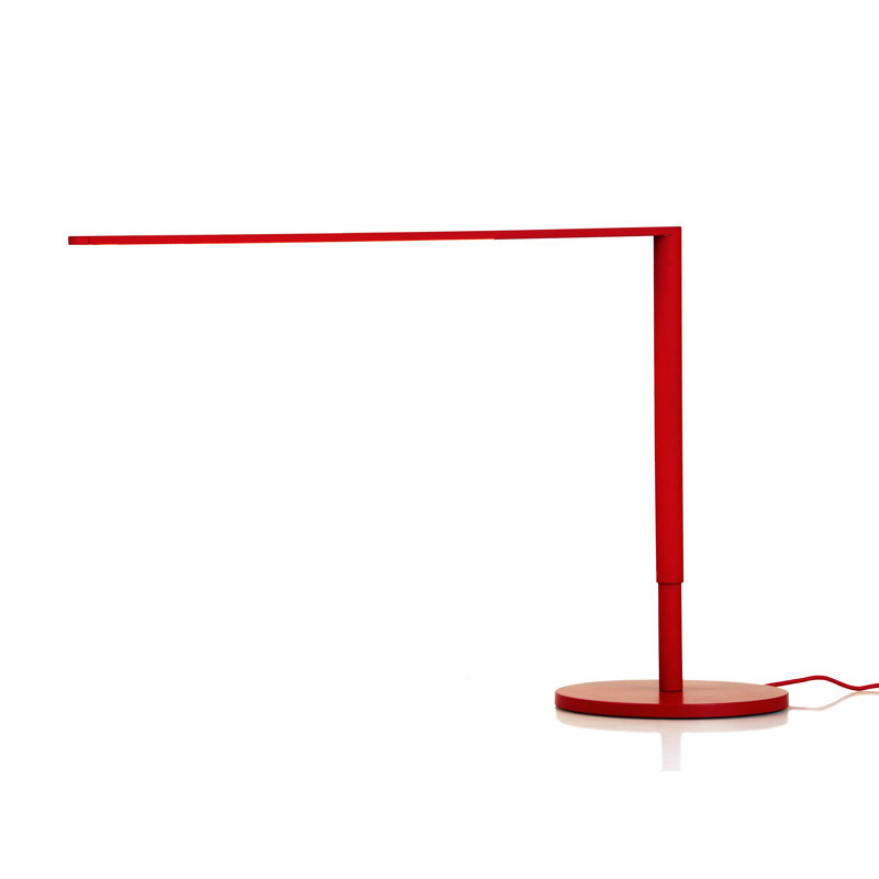 Matte Red Lady7 Cordless LED Desk Lamp with USB Port