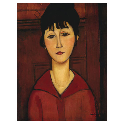Tête d'une jeune fille par Amedeo Modigliani - estampe numérique