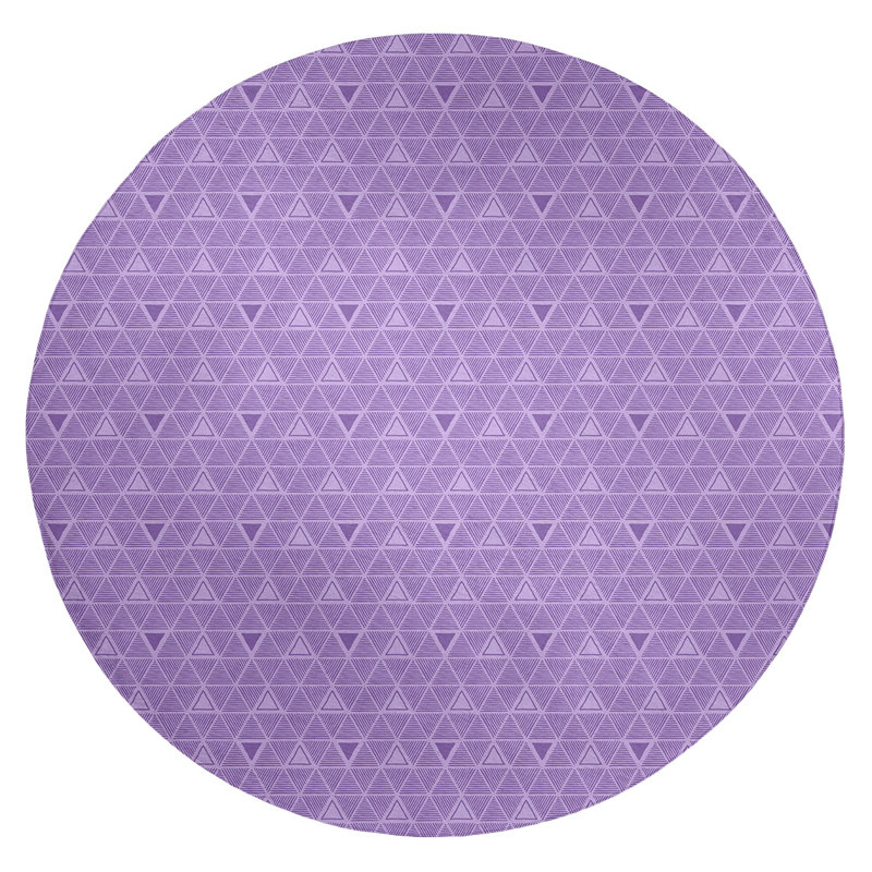 Chenille Geometric Indoor Rug, Round 5'