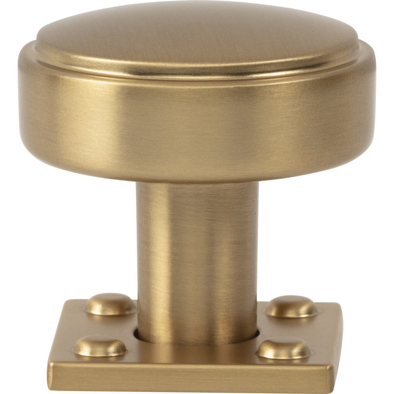 Benning 1 1/4" Diameter Round Knob, Warm Brass