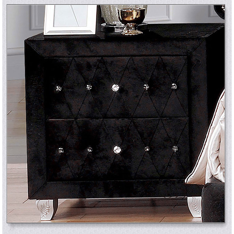 Mobilier de chambre à coucher 1 pièce Glam Style