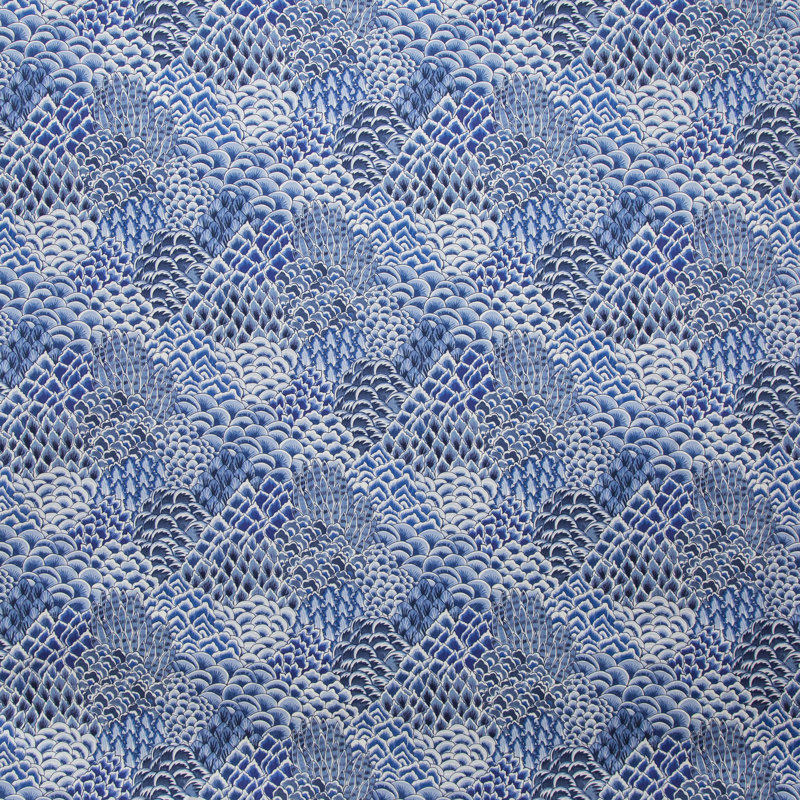 Grand Bazaar Katibi 100% Cotton Fabric, Blue