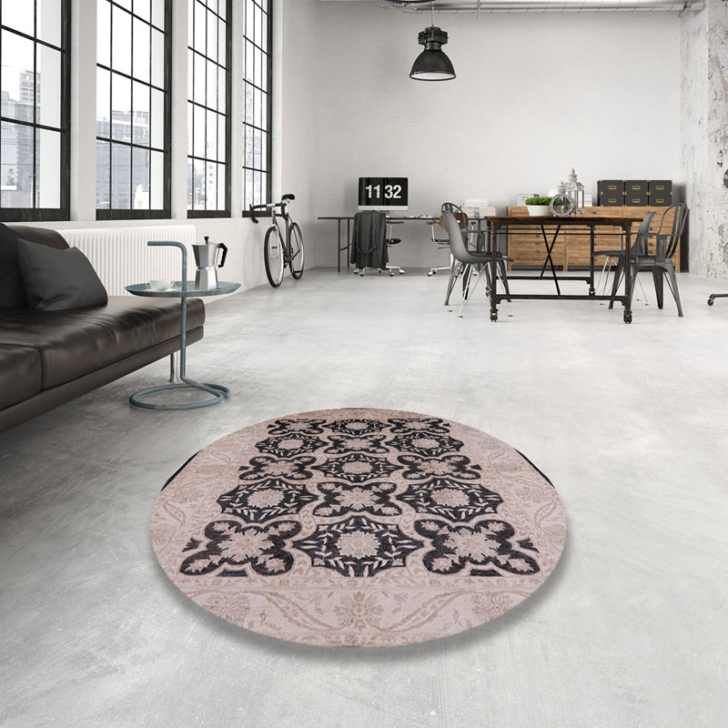 Tapis brun / beige Tecoma, Rond 8 pi
