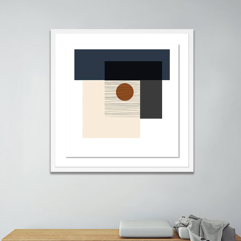 Midcentury IX Print by Jess Engle, 24" H x 24" W x 1.5" D, White