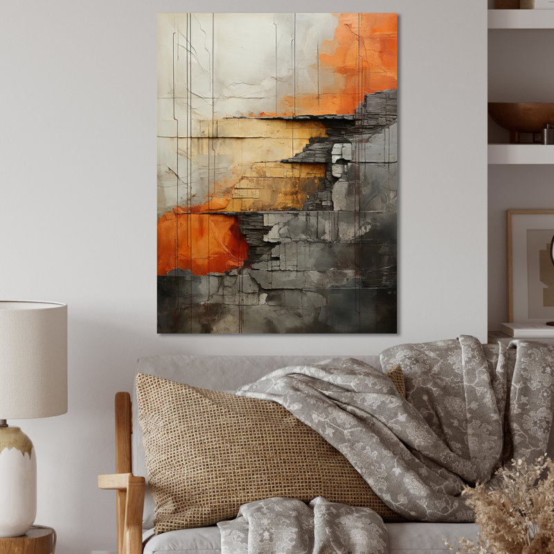 Décoration murale en métal Minimalisme barrage III - paysages urbains, H 40 po x l 30 po x P 1 po
