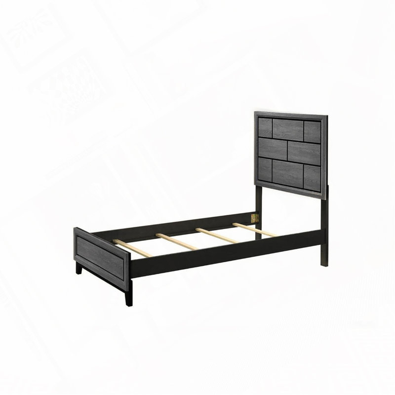 Gray Finish Twin Size Bed