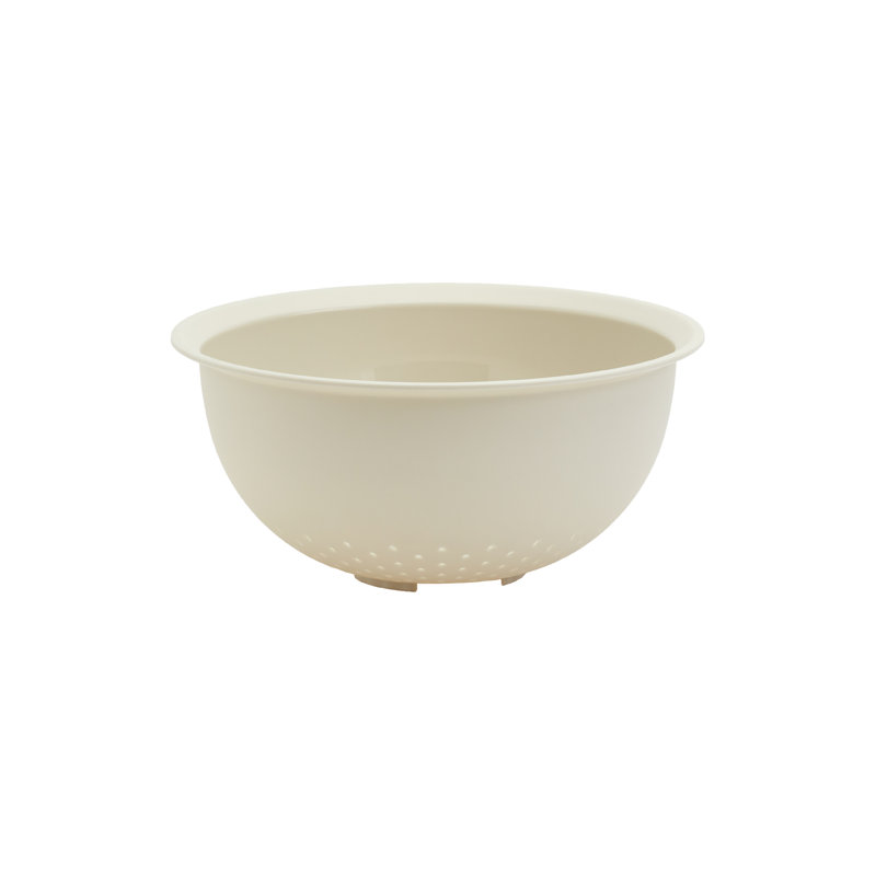 4 Piece Round Gray Plastic Mixing Bowls and Colander Set