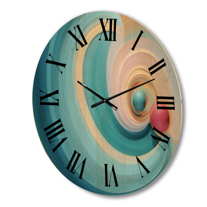 Horloge murale en bois massif Andreaus, Moyenne
