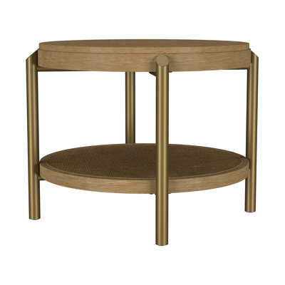 26.65" W Coastal End Table, Brown