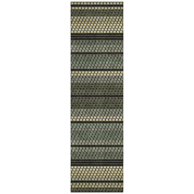 Machine Washable Indoor/Outdoor Chantille ACN2427 Stripes Rug