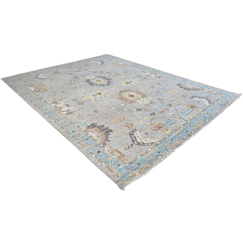 Oushak Collection, Transitional One-of-a-Kind Rectangle 7'9" X 10 Hand Knotted Area Rug